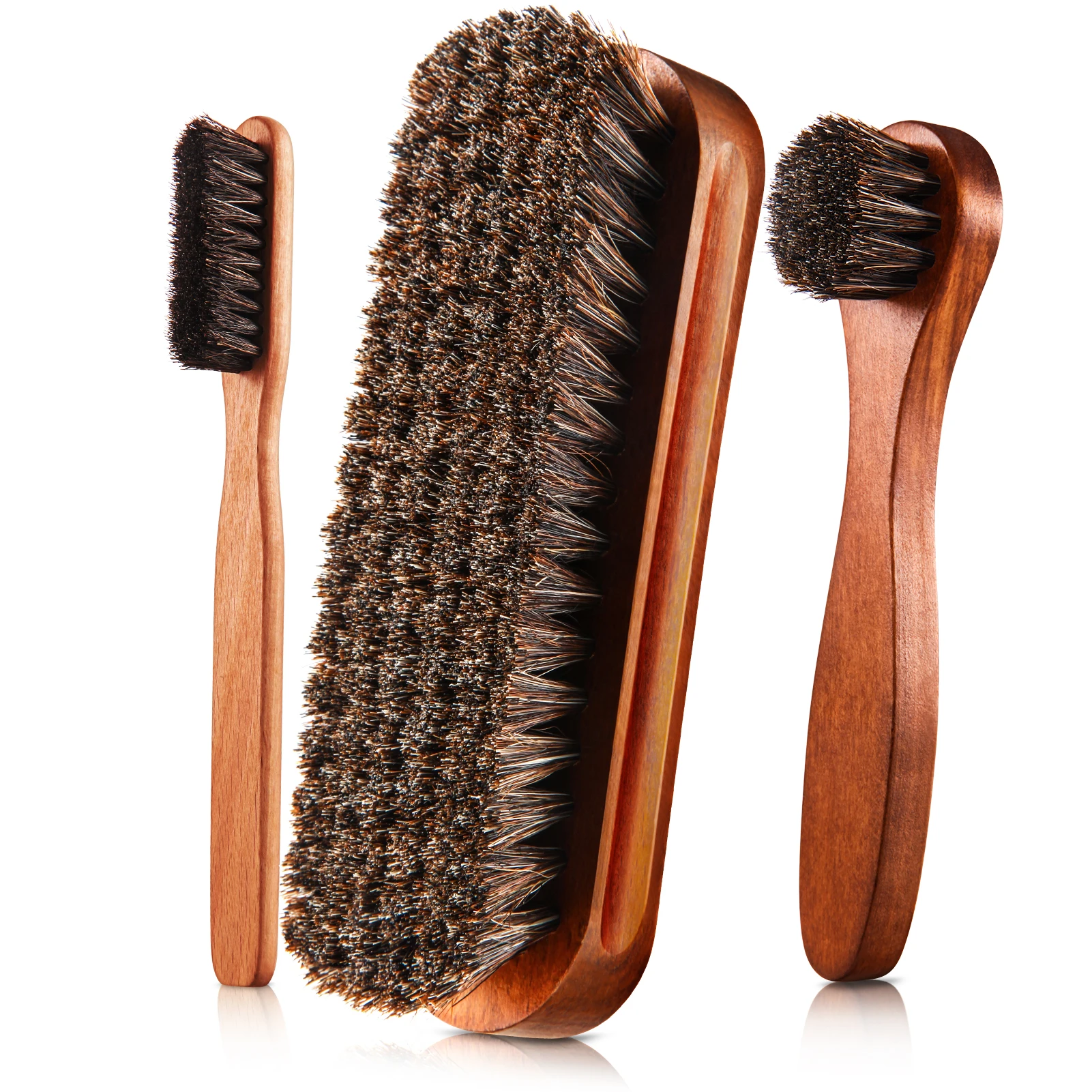 Brushing Boot Horse - Horsehair Gloss Shoe Brush Kit -