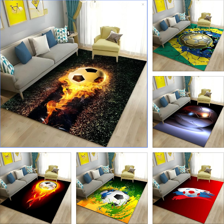 Outdoor Sport Flooring - 2D Soccer Football Sport Area Rug,Carpet