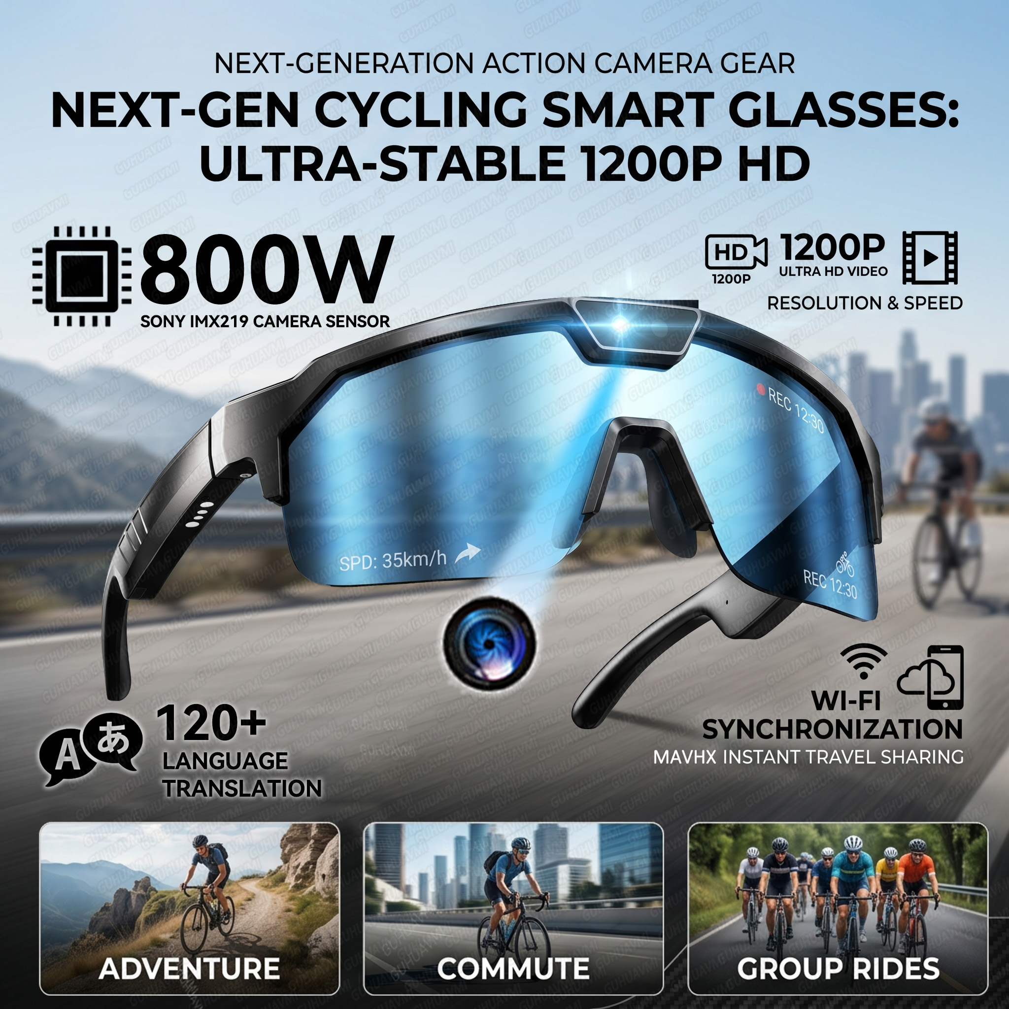 Outdoor Sport Camera - Smart Glasses with 4K HD Anti-Shake