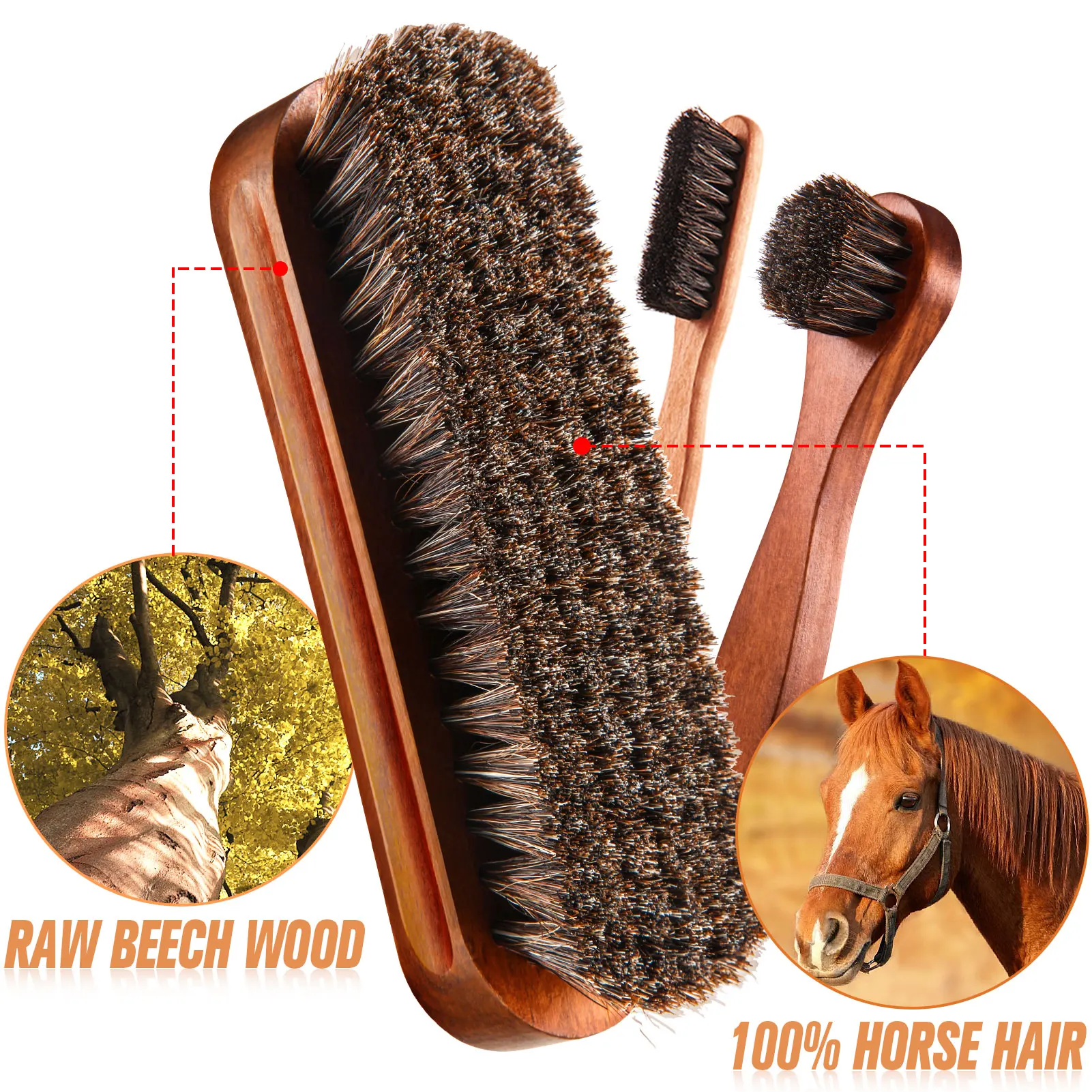 Horsehair Gloss Shoe Brush Kit - đánh giá và giá Brushing Boot Horse