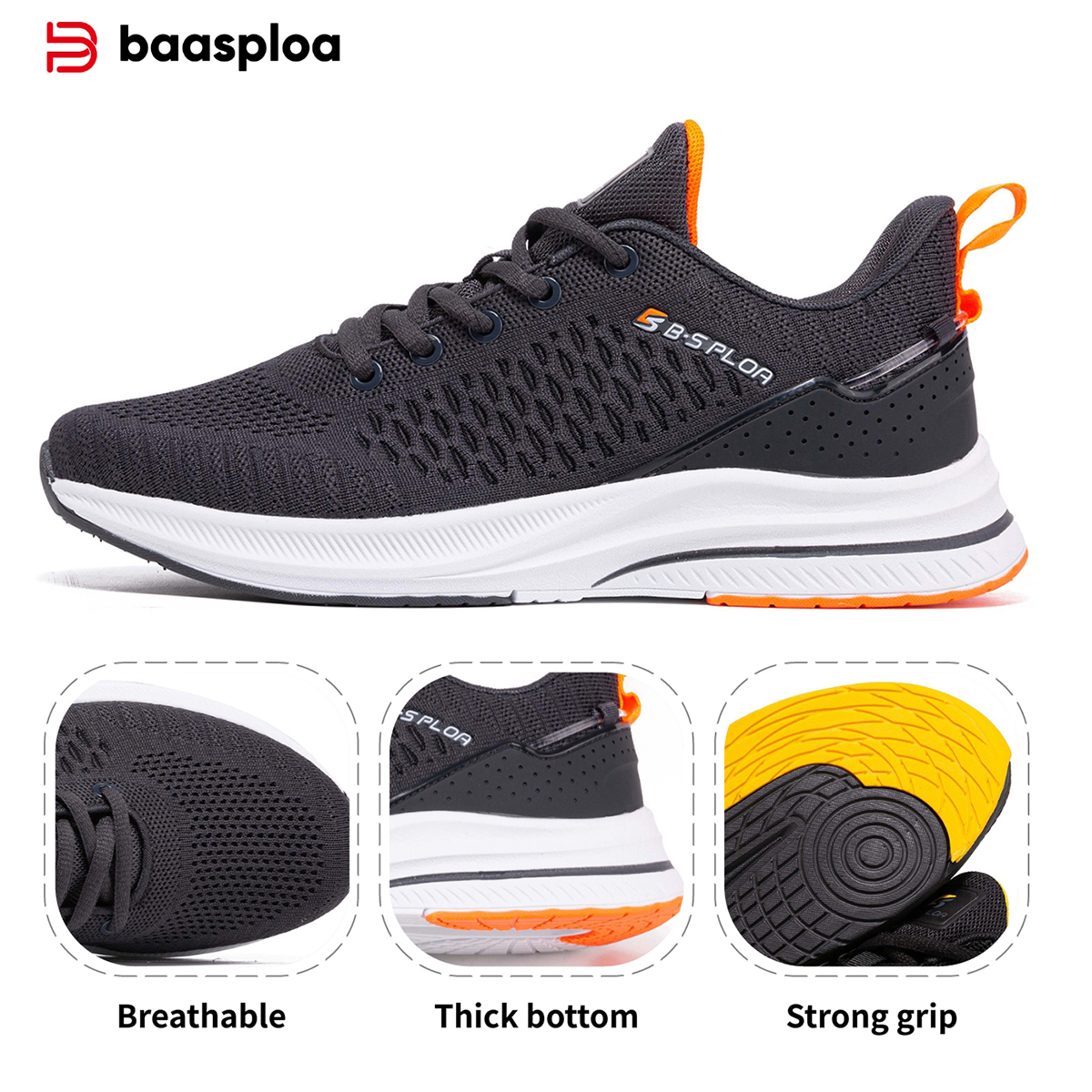 Baasploa Men's Running Shoes N - đánh giá và giá Outdoor Sport Flooring