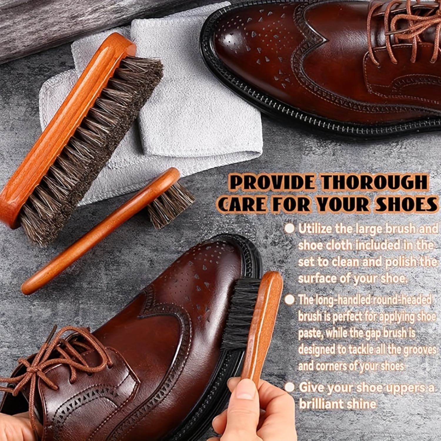 2pcs Horsehair Shine Shoes Bru - đánh giá và giá Brushing Boot Horse