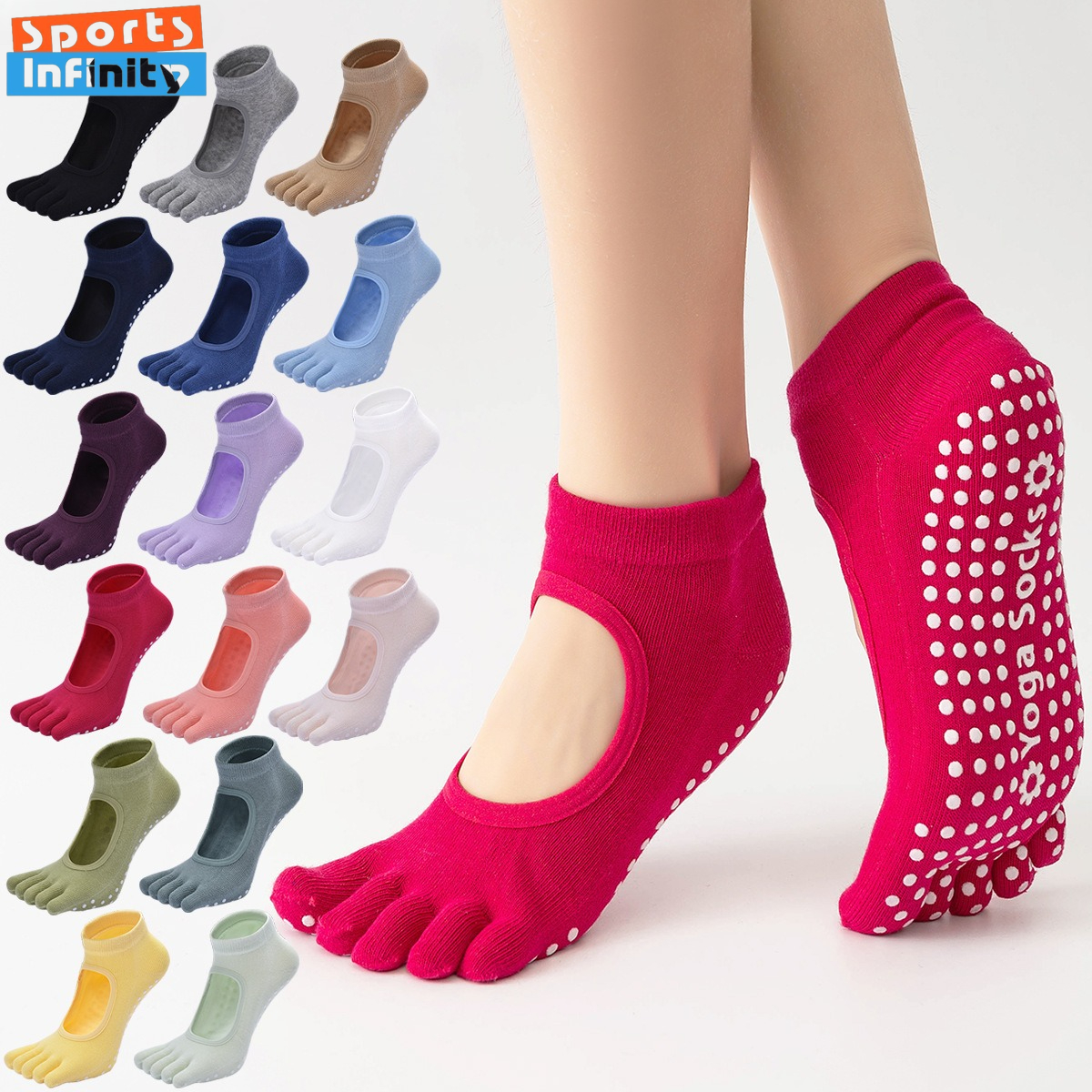 Lady Five Finger Backless Yoga - đánh giá và giá Trampoline Park Sock