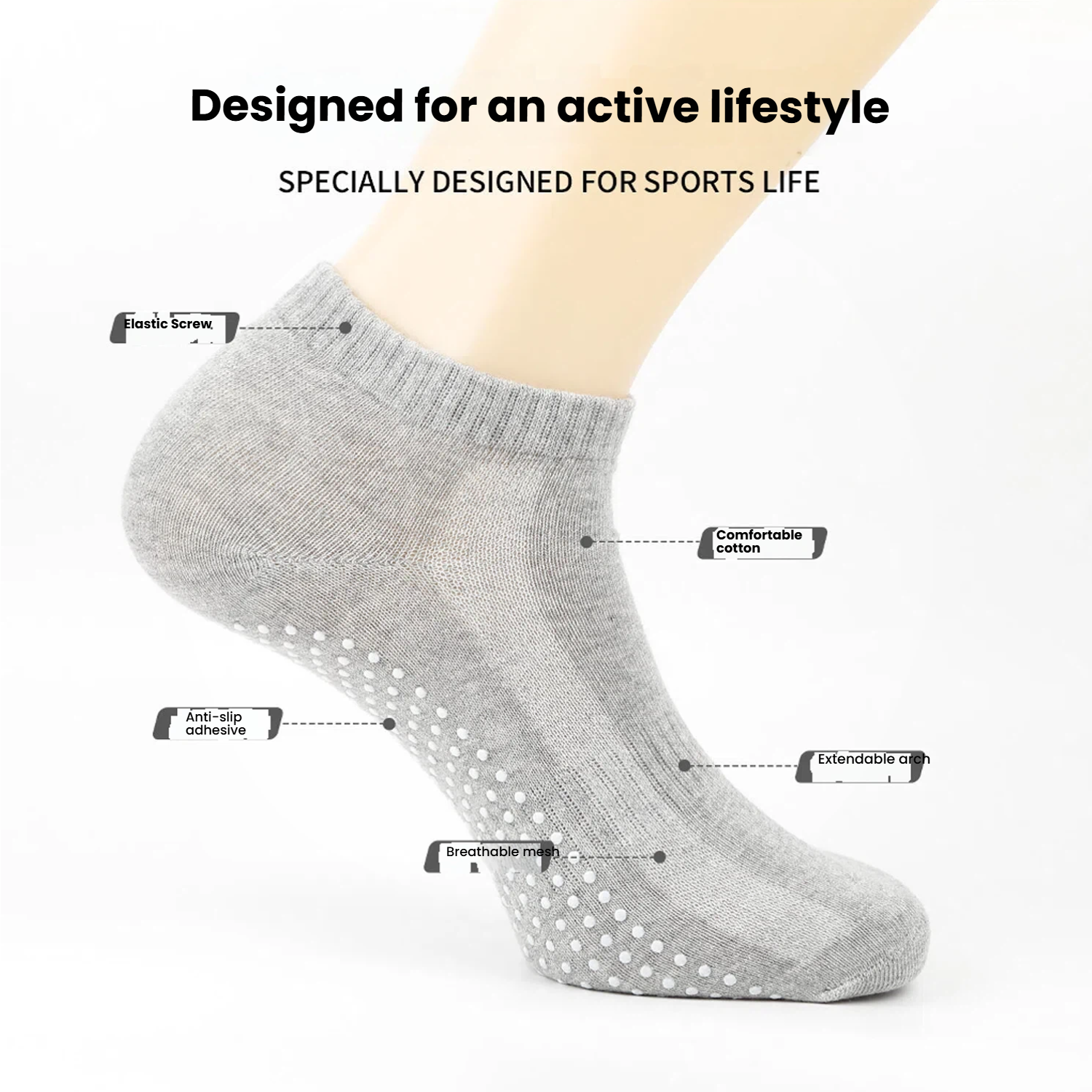1pair/4pairs Black White Gray  - đánh giá và giá Trampoline Park Sock