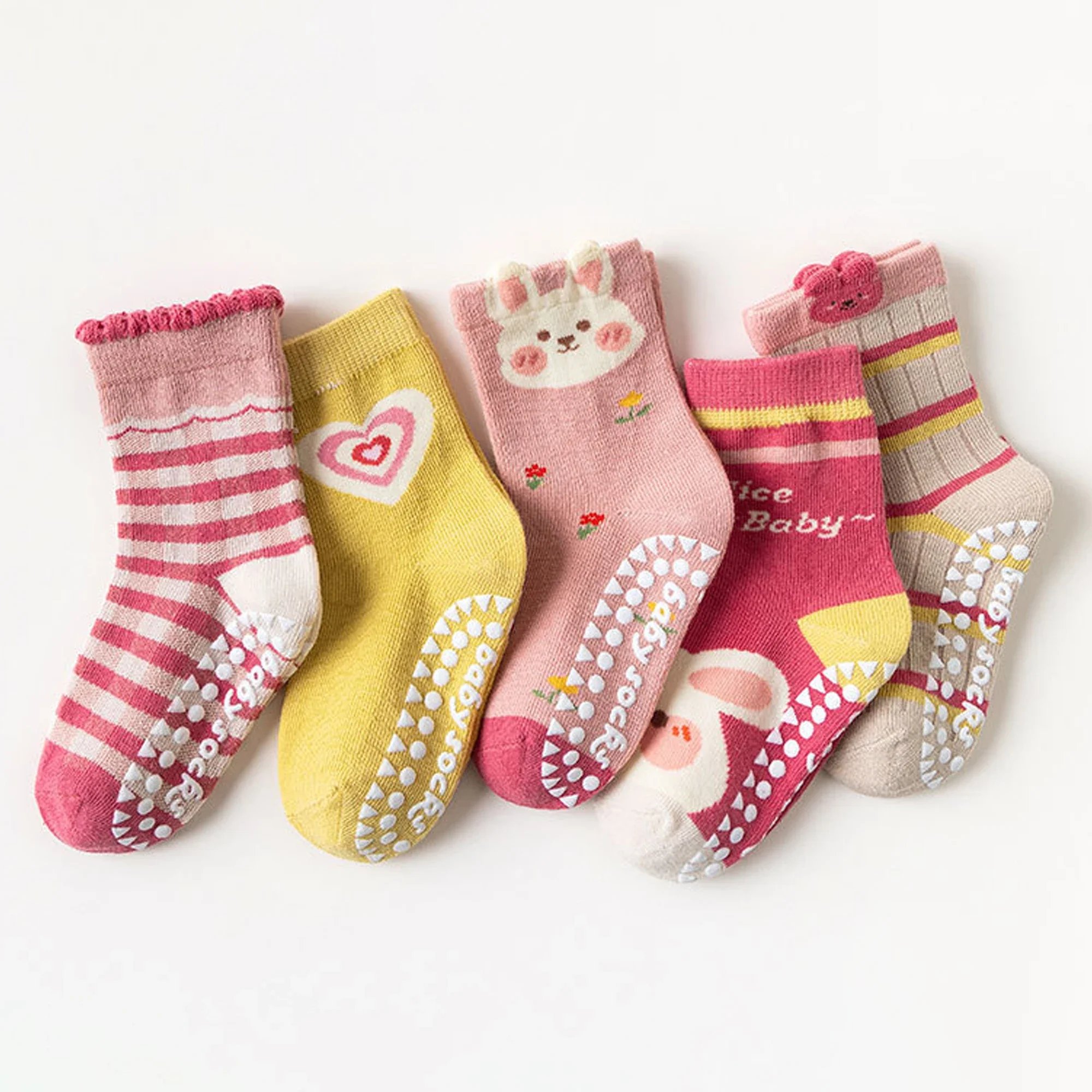 5 Pairs Cute Rabbit Baby Girl  - đánh giá và giá Trampoline Park Sock
