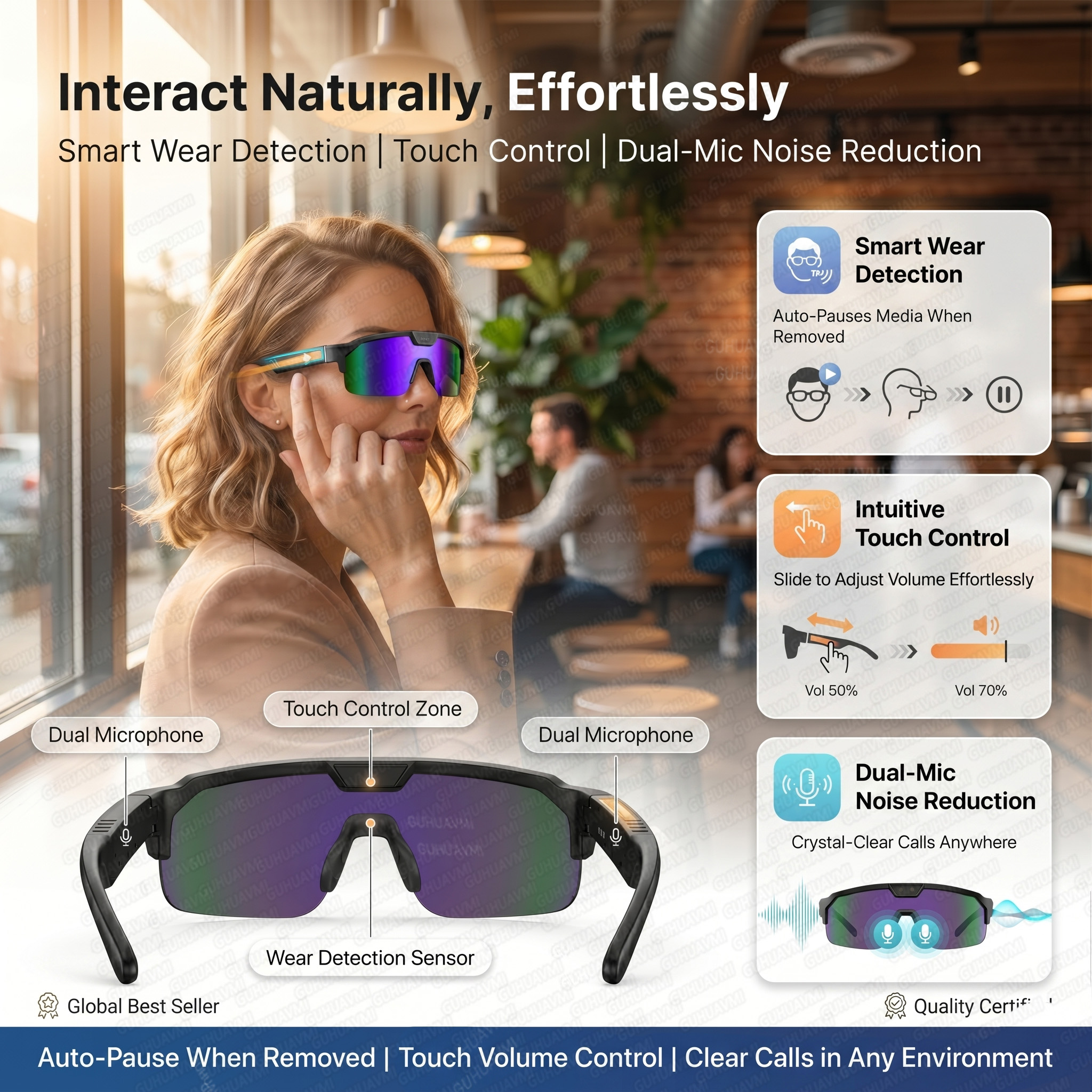 Smart Glasses with 4K HD Anti- - đánh giá và giá Outdoor Sport Camera