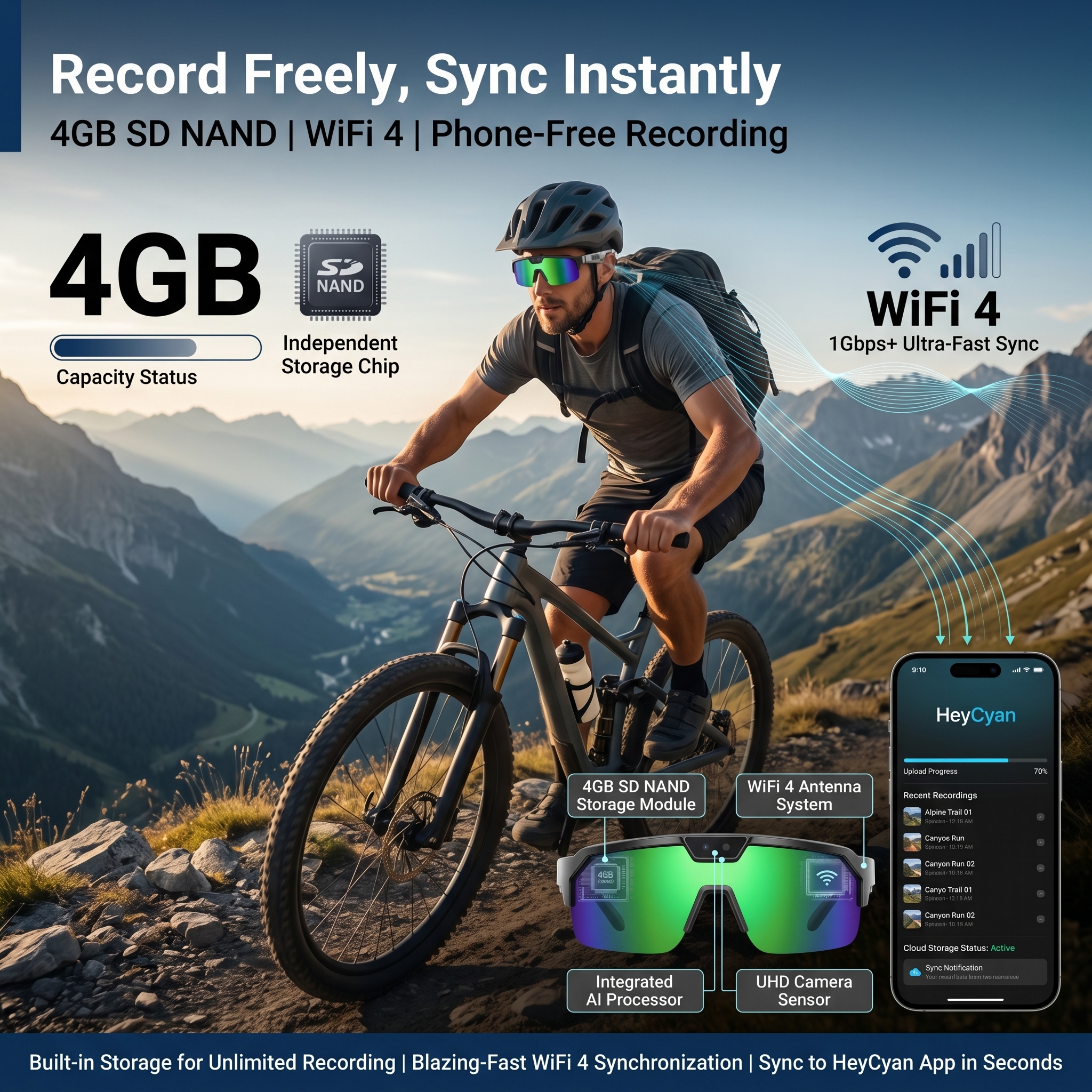 Smart Glasses with 4K HD Anti- - đánh giá và giá Outdoor Sport Camera